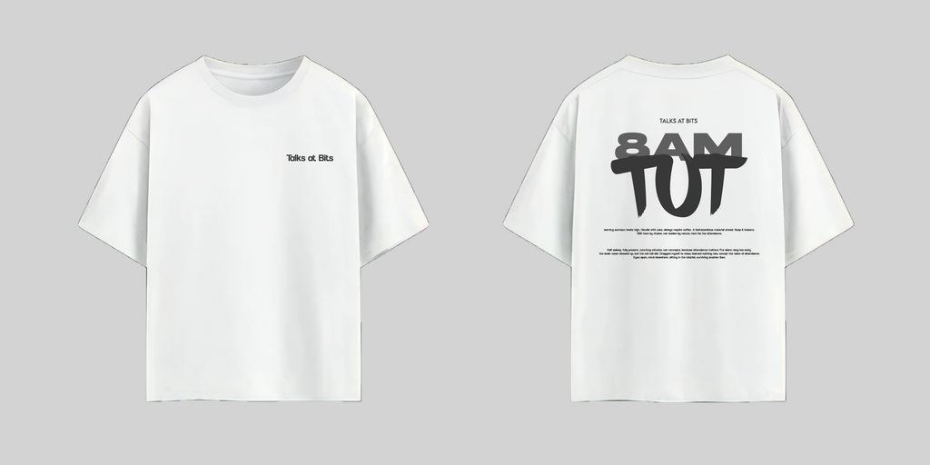 8 am Tut Oversized puffed T-shrit.